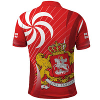 Georgia Independence Day Polo Shirt Borjgalo With Coat Of Arms