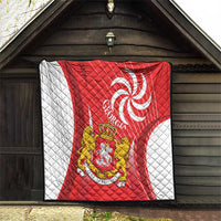 Georgia Independence Day Quilt Borjgalo With Coat Of Arms