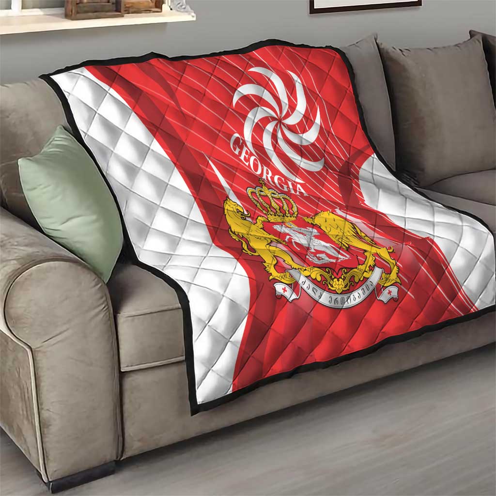 Georgia Independence Day Quilt Borjgalo With Coat Of Arms