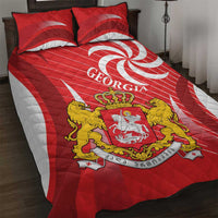 Georgia Independence Day Quilt Bed Set Borjgalo With Coat Of Arms