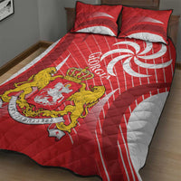 Georgia Independence Day Quilt Bed Set Borjgalo With Coat Of Arms