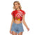 Georgia Independence Day Raglan Cropped T Shirt Borjgalo With Coat Of Arms