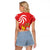 Georgia Independence Day Raglan Cropped T Shirt Borjgalo With Coat Of Arms