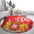 Georgia Independence Day Round Carpet Borjgalo With Coat Of Arms