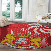 Georgia Independence Day Round Carpet Borjgalo With Coat Of Arms