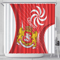 Georgia Independence Day Shower Curtain Borjgalo With Coat Of Arms