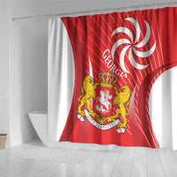 Georgia Independence Day Shower Curtain Borjgalo With Coat Of Arms