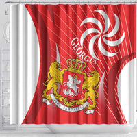 Georgia Independence Day Shower Curtain Borjgalo With Coat Of Arms