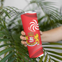 Georgia Independence Day Skinny Tumbler Borjgalo With Coat Of Arms