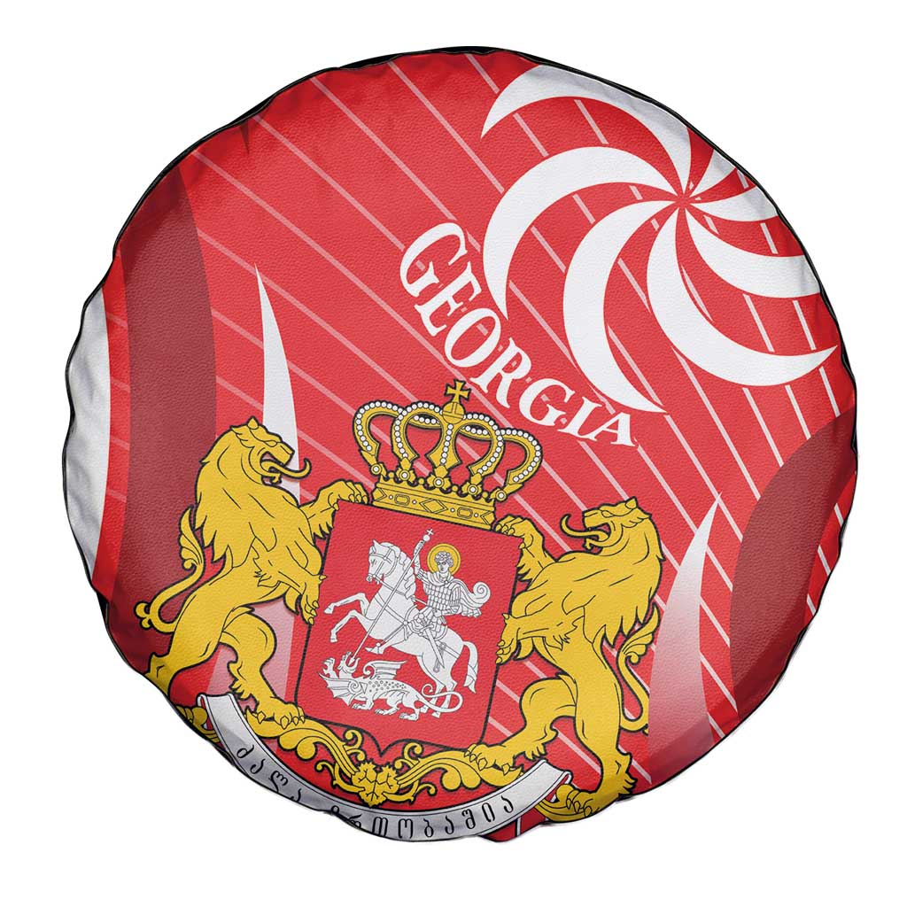 Georgia Independence Day Spare Tire Cover Borjgalo With Coat Of Arms