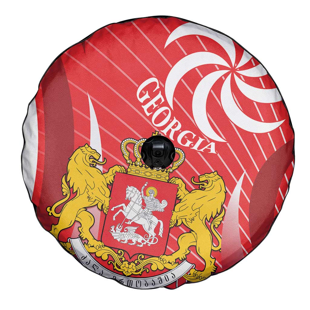 Georgia Independence Day Spare Tire Cover Borjgalo With Coat Of Arms
