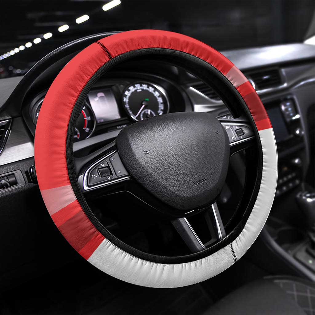 Georgia Independence Day Steering Wheel Cover Borjgalo With Coat Of Arms