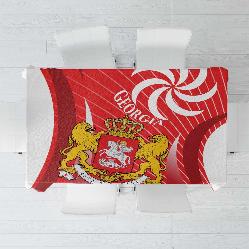 Georgia Independence Day Tablecloth Borjgalo With Coat Of Arms