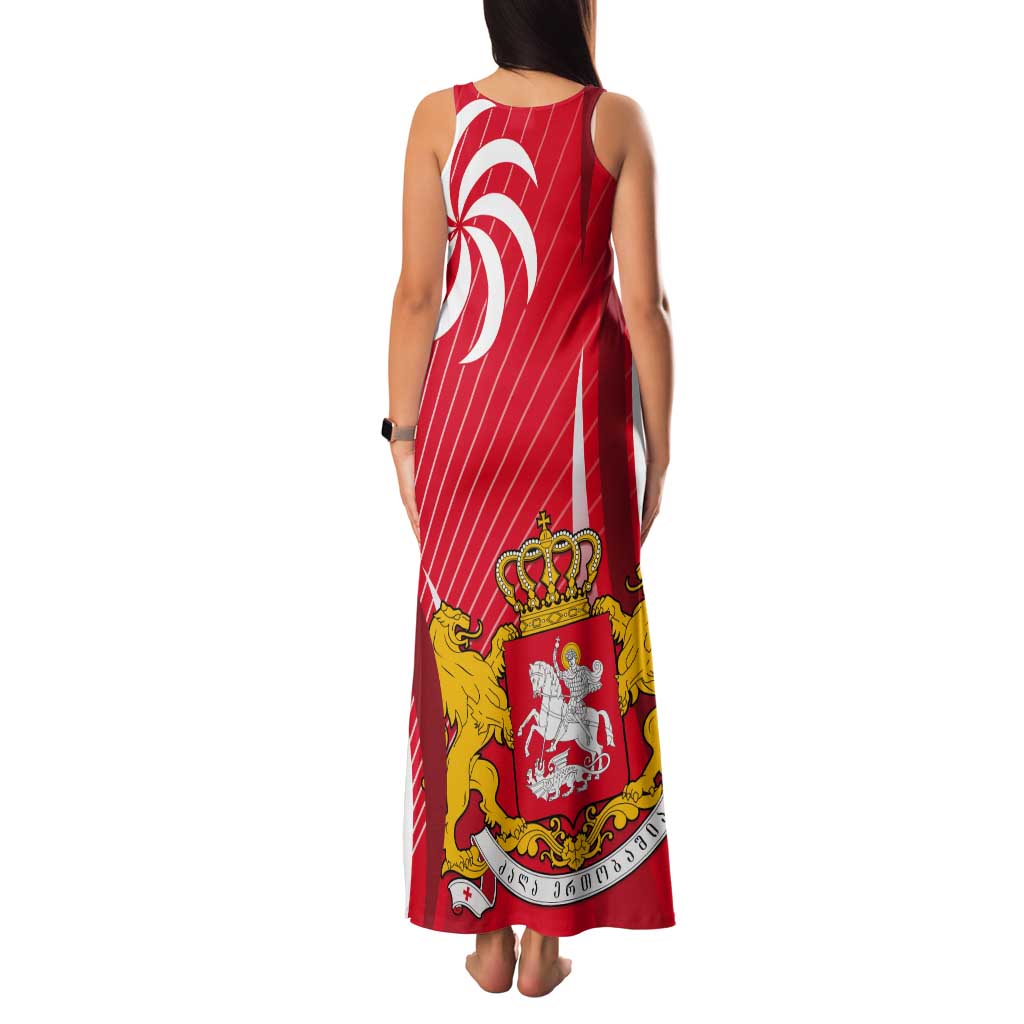 Georgia Independence Day Tank Maxi Dress Borjgalo With Coat Of Arms