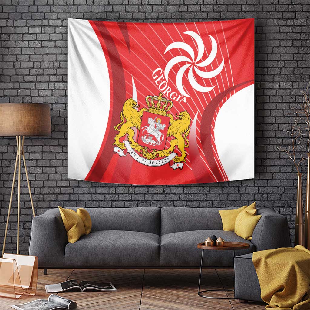Georgia Independence Day Tapestry Borjgalo With Coat Of Arms