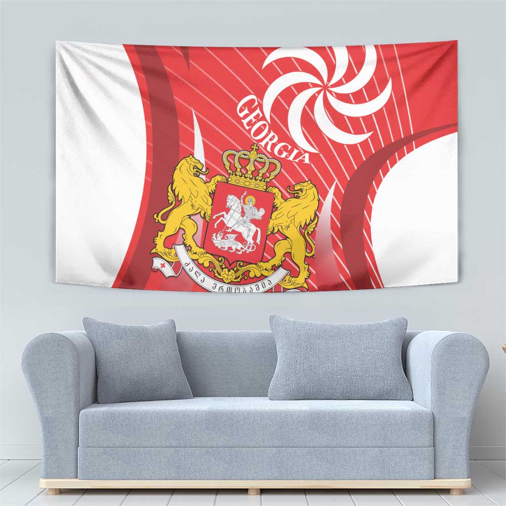 Georgia Independence Day Tapestry Borjgalo With Coat Of Arms