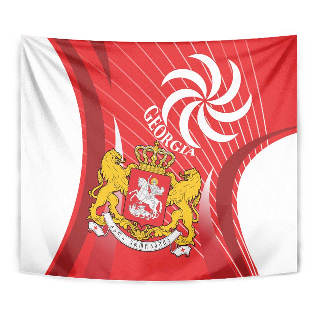 Georgia Independence Day Tapestry Borjgalo With Coat Of Arms