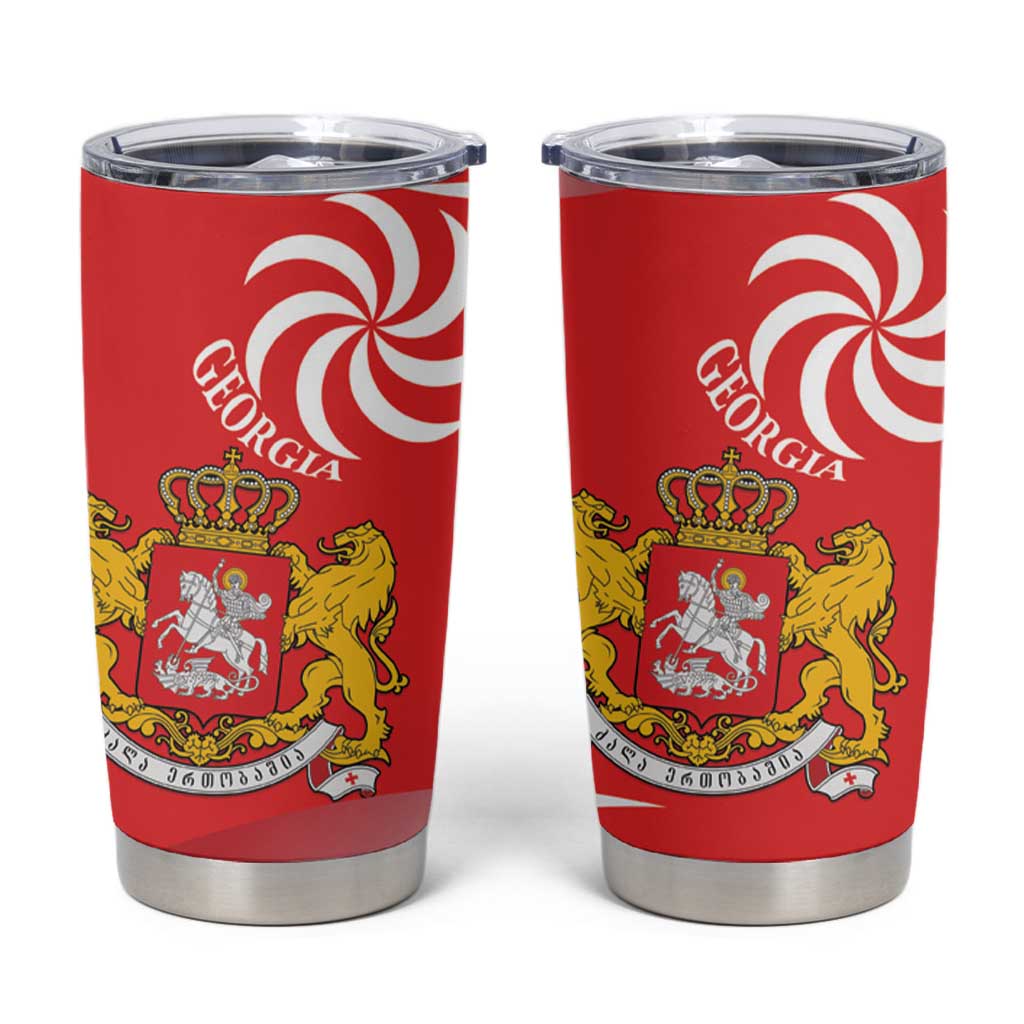 Georgia Independence Day Tumbler Cup Borjgalo With Coat Of Arms