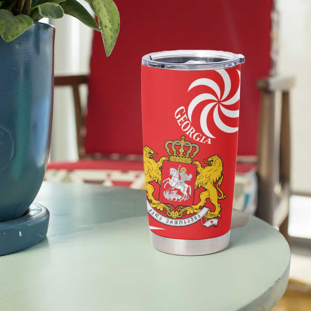 Georgia Independence Day Tumbler Cup Borjgalo With Coat Of Arms