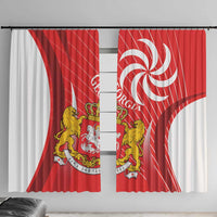 Georgia Independence Day Window Curtain Borjgalo With Coat Of Arms