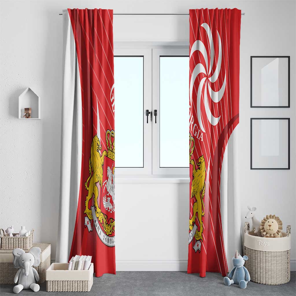 Georgia Independence Day Window Curtain Borjgalo With Coat Of Arms