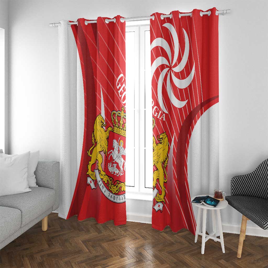 Georgia Independence Day Window Curtain Borjgalo With Coat Of Arms