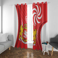 Georgia Independence Day Window Curtain Borjgalo With Coat Of Arms