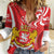 Georgia Independence Day Women Casual Shirt Borjgalo With Coat Of Arms