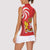 Georgia Independence Day Women Sleeveless Polo Shirt Borjgalo With Coat Of Arms