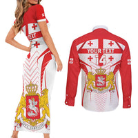 Custom Georgia Football Couples Matching Short Sleeve Bodycon Dress and Long Sleeve Button Shirt Come On Georgian
