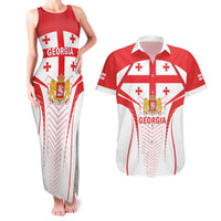 Custom Georgia Football Couples Matching Tank Maxi Dress and Hawaiian Shirt Come On Georgian
