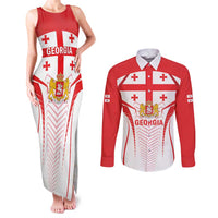 Custom Georgia Football Couples Matching Tank Maxi Dress and Long Sleeve Button Shirt Come On Georgian