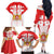 Custom Georgia Football Family Matching Off The Shoulder Long Sleeve Dress and Hawaiian Shirt Come On Georgian
