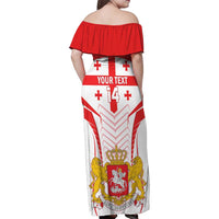 Custom Georgia Football Family Matching Off Shoulder Maxi Dress and Hawaiian Shirt Come On Georgian