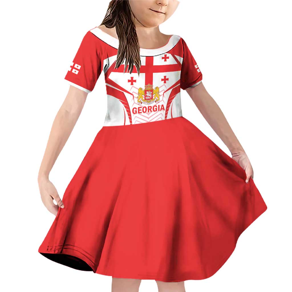 Custom Georgia Football Family Matching Off Shoulder Short Dress and Hawaiian Shirt Come On Georgian