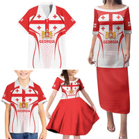 Custom Georgia Football Family Matching Puletasi and Hawaiian Shirt Come On Georgian