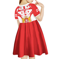 Custom Georgia Football Kid Short Sleeve Dress Come On Georgian