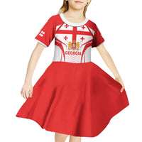 Custom Georgia Football Kid Short Sleeve Dress Come On Georgian