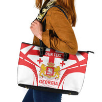 Custom Georgia Football Leather Tote Bag Come On Georgian