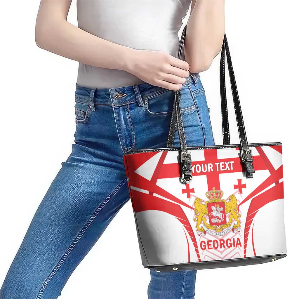 Custom Georgia Football Leather Tote Bag Come On Georgian