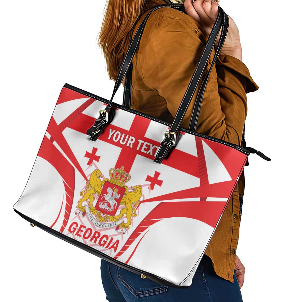 Custom Georgia Football Leather Tote Bag Come On Georgian