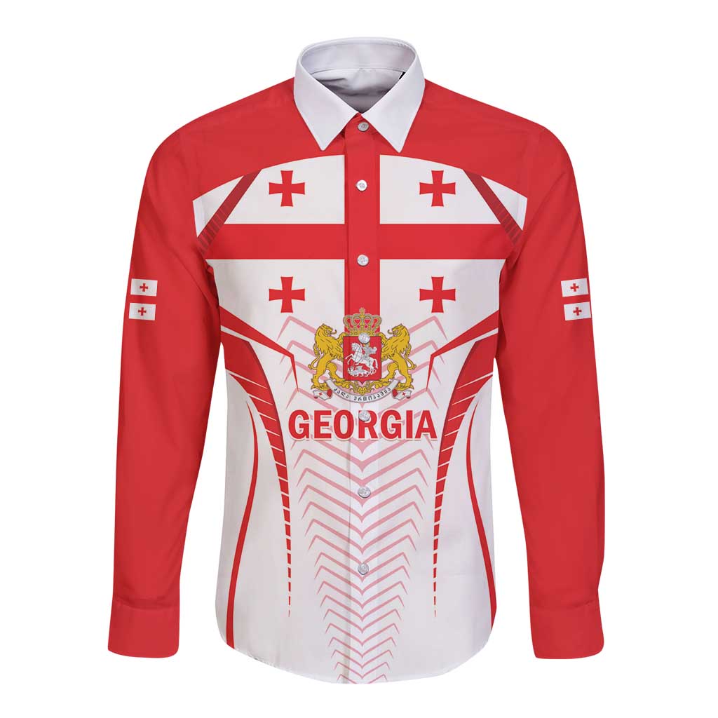 Custom Georgia Football Long Sleeve Button Shirt Come On Georgian