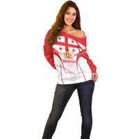 Custom Georgia Football Off Shoulder Sweater Come On Georgian