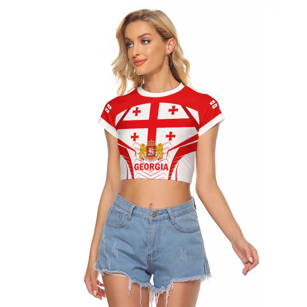 Custom Georgia Football Raglan Cropped T Shirt Come On Georgian