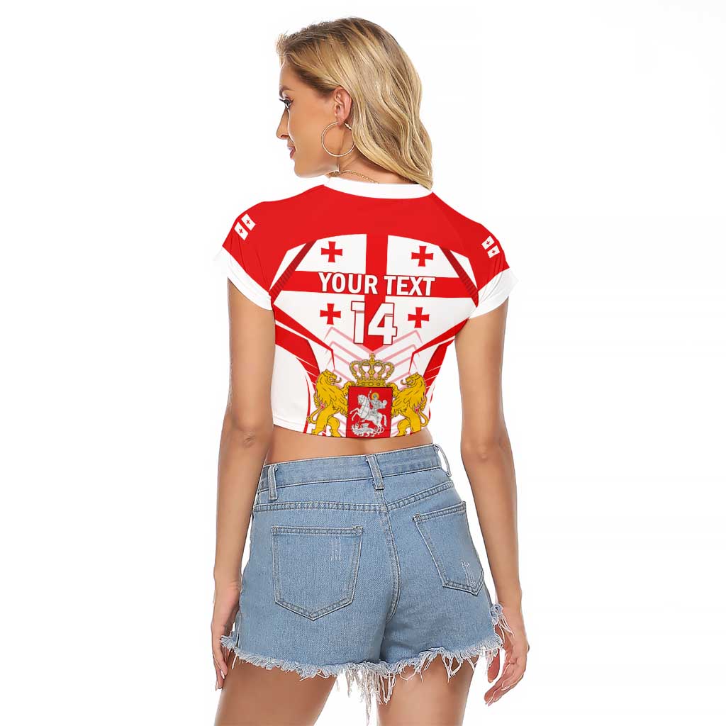 Custom Georgia Football Raglan Cropped T Shirt Come On Georgian