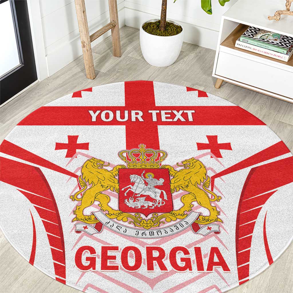 Custom Georgia Football Round Carpet Come On Georgian
