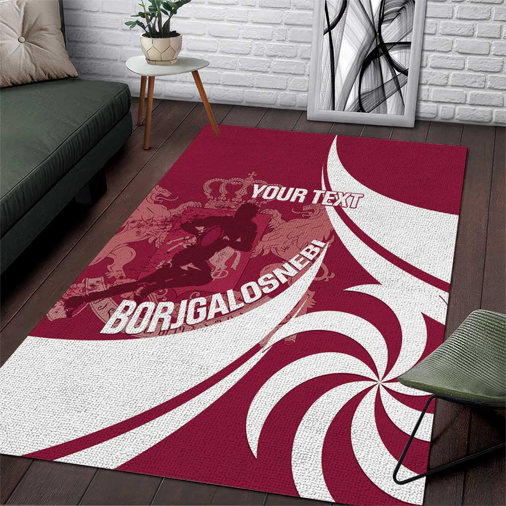 Custom Georgia Rugby Area Rug Go Borjgalosnebi