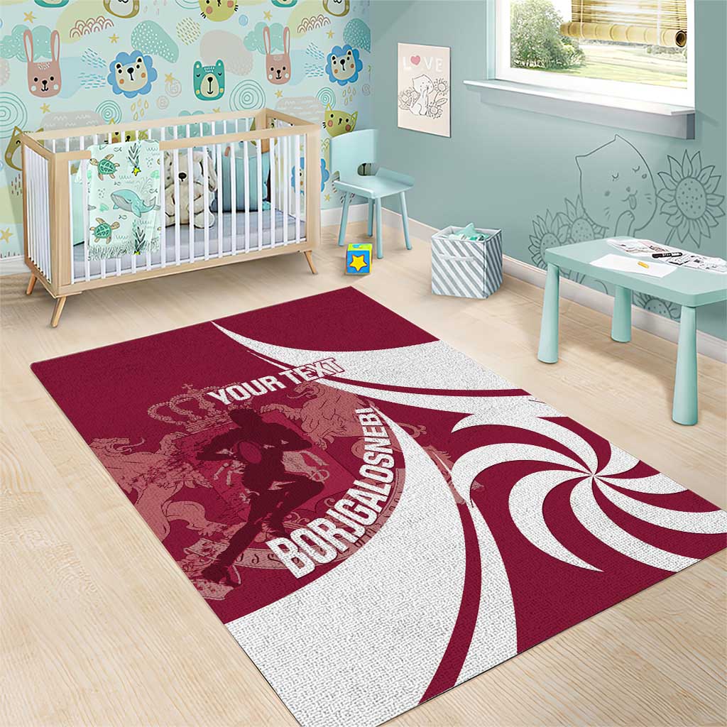 Custom Georgia Rugby Area Rug Go Borjgalosnebi