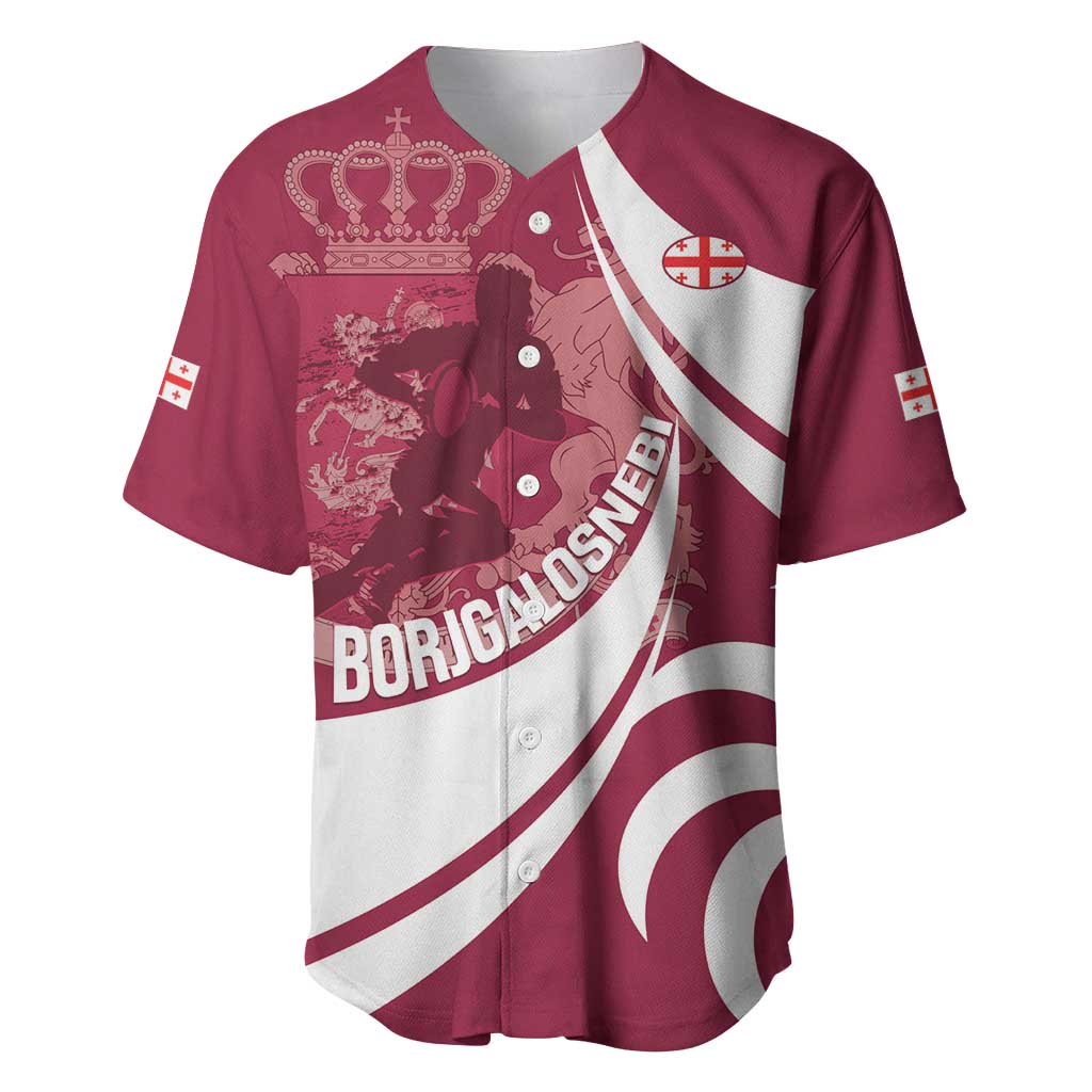 Custom Georgia Rugby Baseball Jersey Go Borjgalosnebi