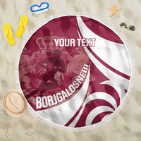 Custom Georgia Rugby Beach Blanket Go Borjgalosnebi